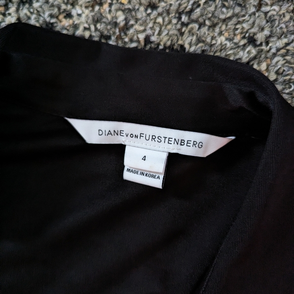 Diane Von Furstenberg Black Maxi Wrap Dress-flaw - Picture 2 of 6